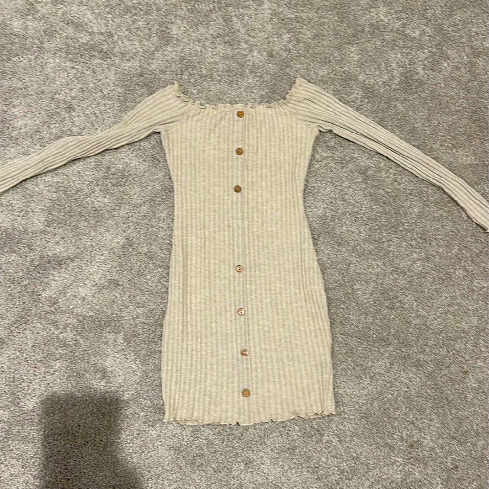 Fashion nova cream color dress